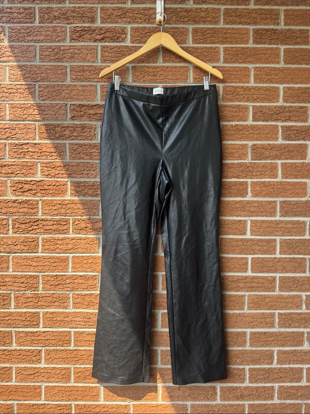 Wilfred Black Faux Leather Flare Pants